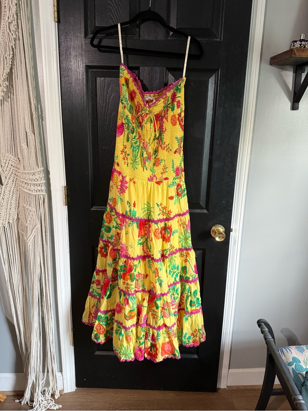 Farm Rio Delicate Fruit Garden Halter Maxi Dress - Picture 3 of 5